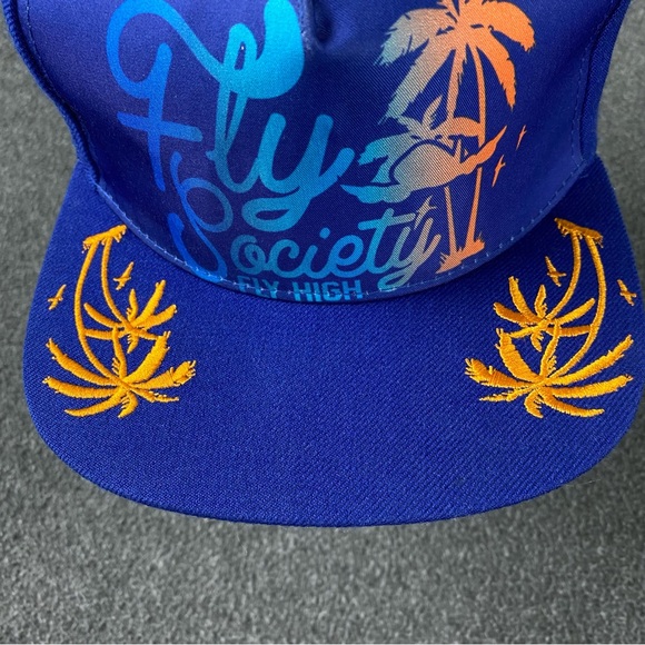 Fly Society Embroidered Men's Fly High Snapback Hat Wool Blend - Picture 8 of 11